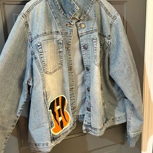 Custom Made Cincinnati Bengals Jean Jacket with Joe Burrow’s Name